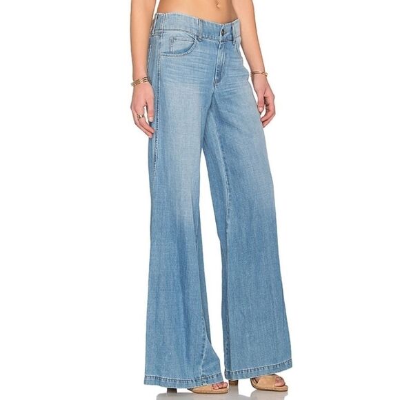 Anthro Level 99 Tyler Twist Wide Leg Flare Jean 27 Boho Hippie Festival - Picture 4 of 8